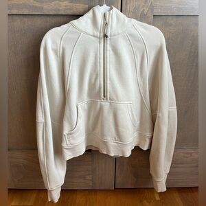 lululemon Lunar New Year Scuba Oversized Half-Zip Hoodie Bone Gold Zipper XS/S